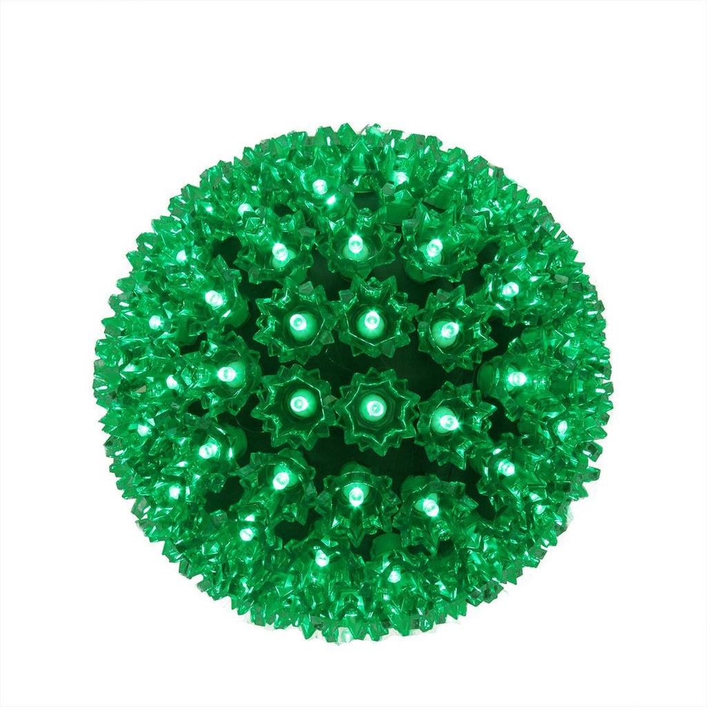 7.5" Green LED Lighted Hanging Starlight Sphere Ball Christmas Decoration