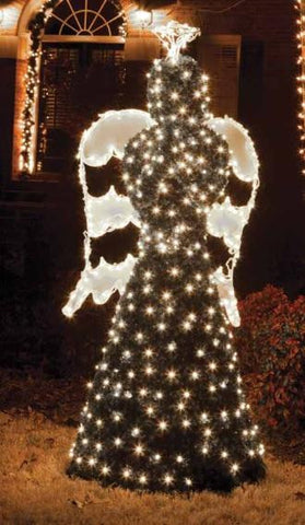 6.5' Giant Commercial Grade LED Lighted Angel Topiary Yard Art Christmas Decoration