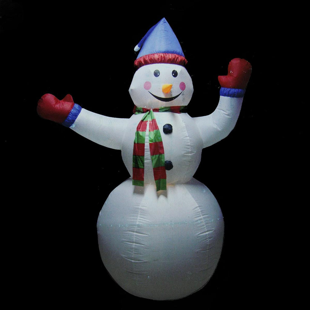 8' Animated Inflatable Lighted Standing Snowman Christmas Yard Art Decoration