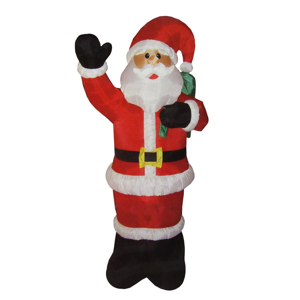 8' Animated Inflatable Lighted Standing Santa Claus Christmas Yard Art Decoration