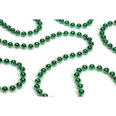 48' Christmas Traditions Green Beaded Shatterproof Christmas Garland