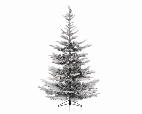 8' x 72" Snowy Everlands Layered Superior Flocked Nobilis Fir Artificial Christmas Tree - Unlit