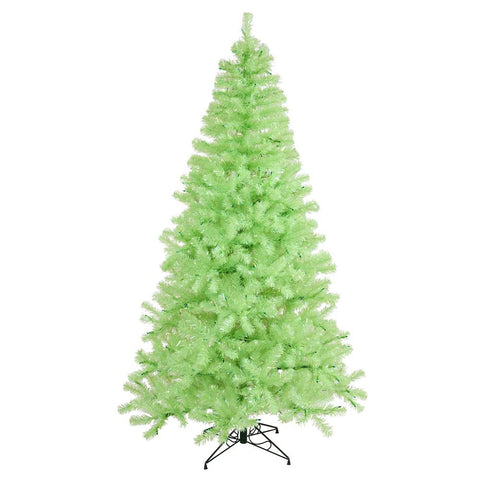 4' x 31" Pre-Lit Sparkling Chartreuse Green Artificial Christmas Tree - Green Lights