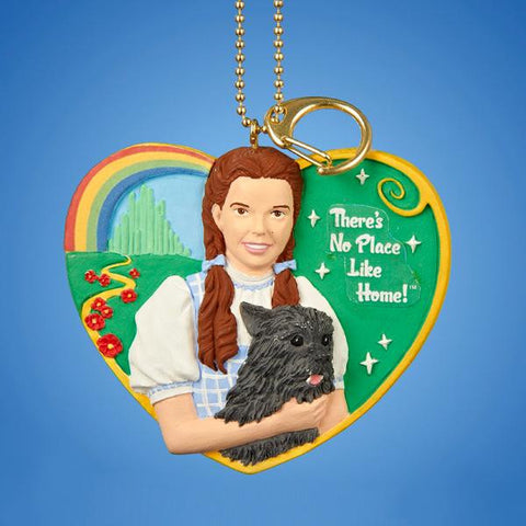 3" Wizard of Oz Dorothy and Toto "There's No PLace Like Home" Clip-On Christmas Ornament