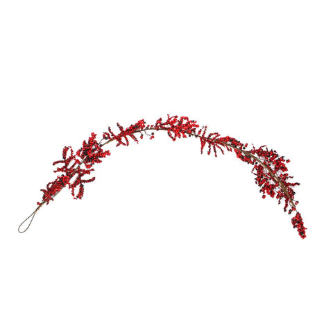 6' Decorative Artificial Burgundy Red Berry Christmas Garland- Unlit