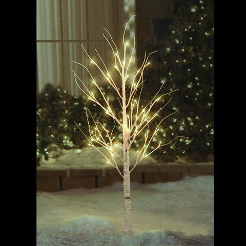 4' Pre-Lit White Christmas Twig Tree Outdoor Yard Art Decoration - Warm White LED Lights