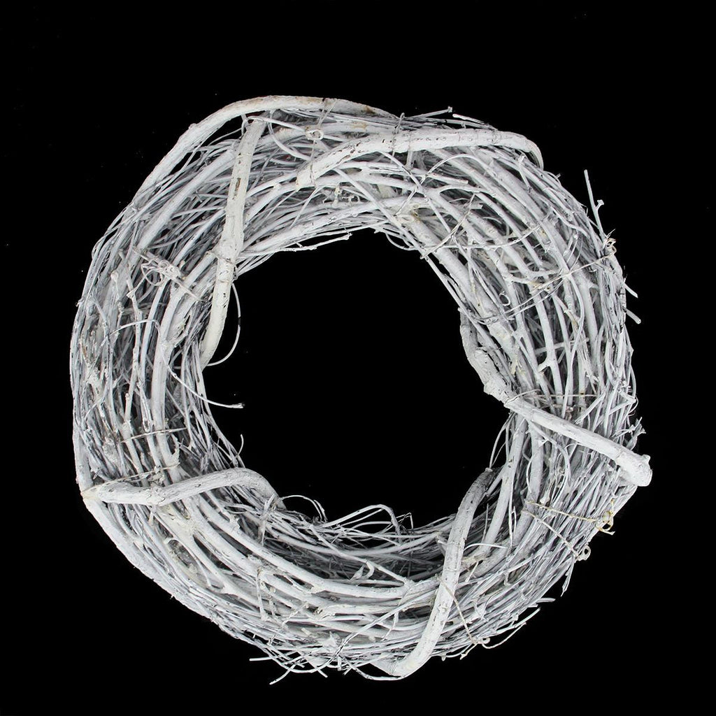 10.5" Country Rustic White Twig Artificial Christmas Wreath - Unlit