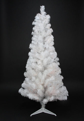 4' x 24" Slim White Tinsel Artificial Christmas Tree - Unlit