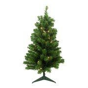 4' x 25" Pre-Lit Noble Pine Artificial Christmas Tree- Clear Lights