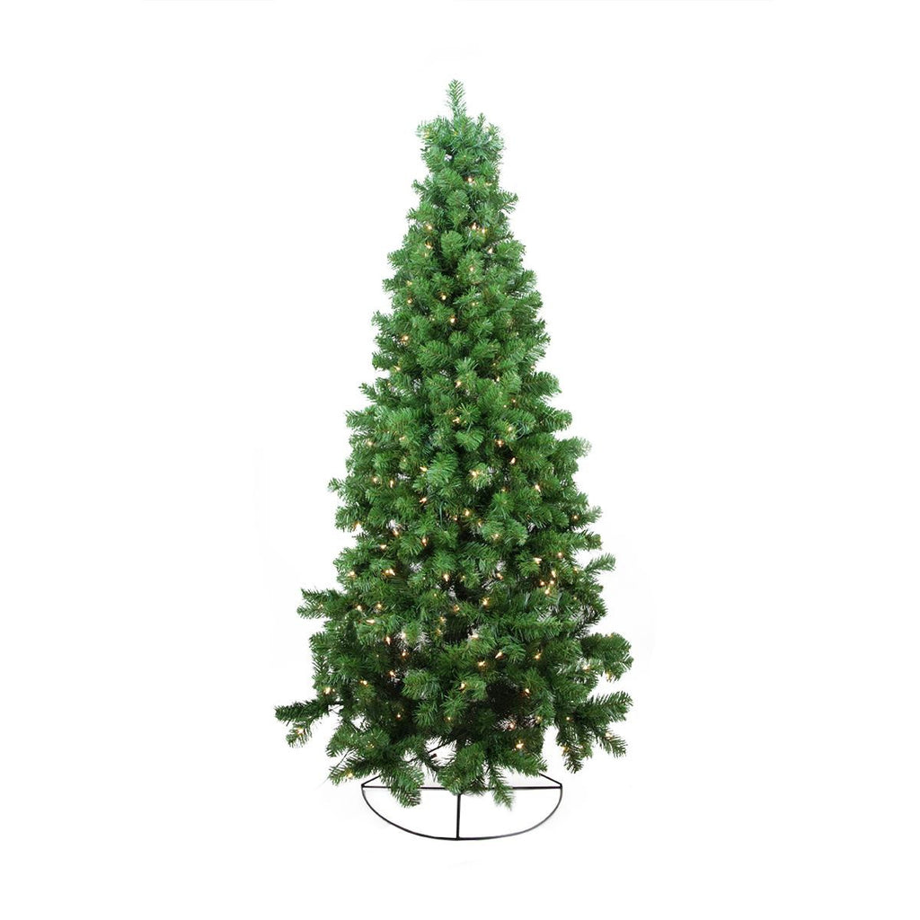 6' Pre-Lit Pine Artificial Wall Christmas Tree - Clear Lights