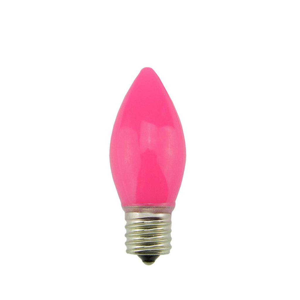 Pack of 4 Opaque Pink C9 Christmas Replacement Bulbs