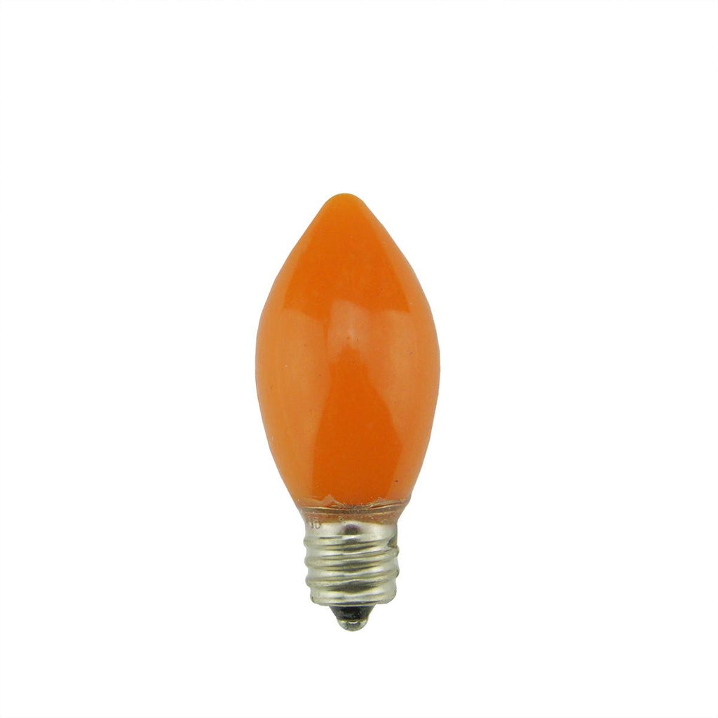 Pack of 4 Opaque Orange LED C7 Christmas Replacement Bulbs