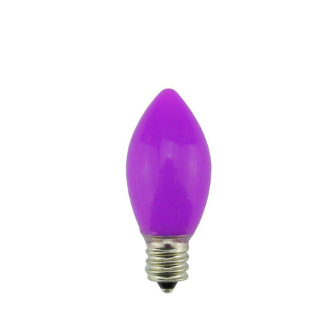 Pack of 4 Opaque Purple LED C7 Christmas Replacement Bulbs