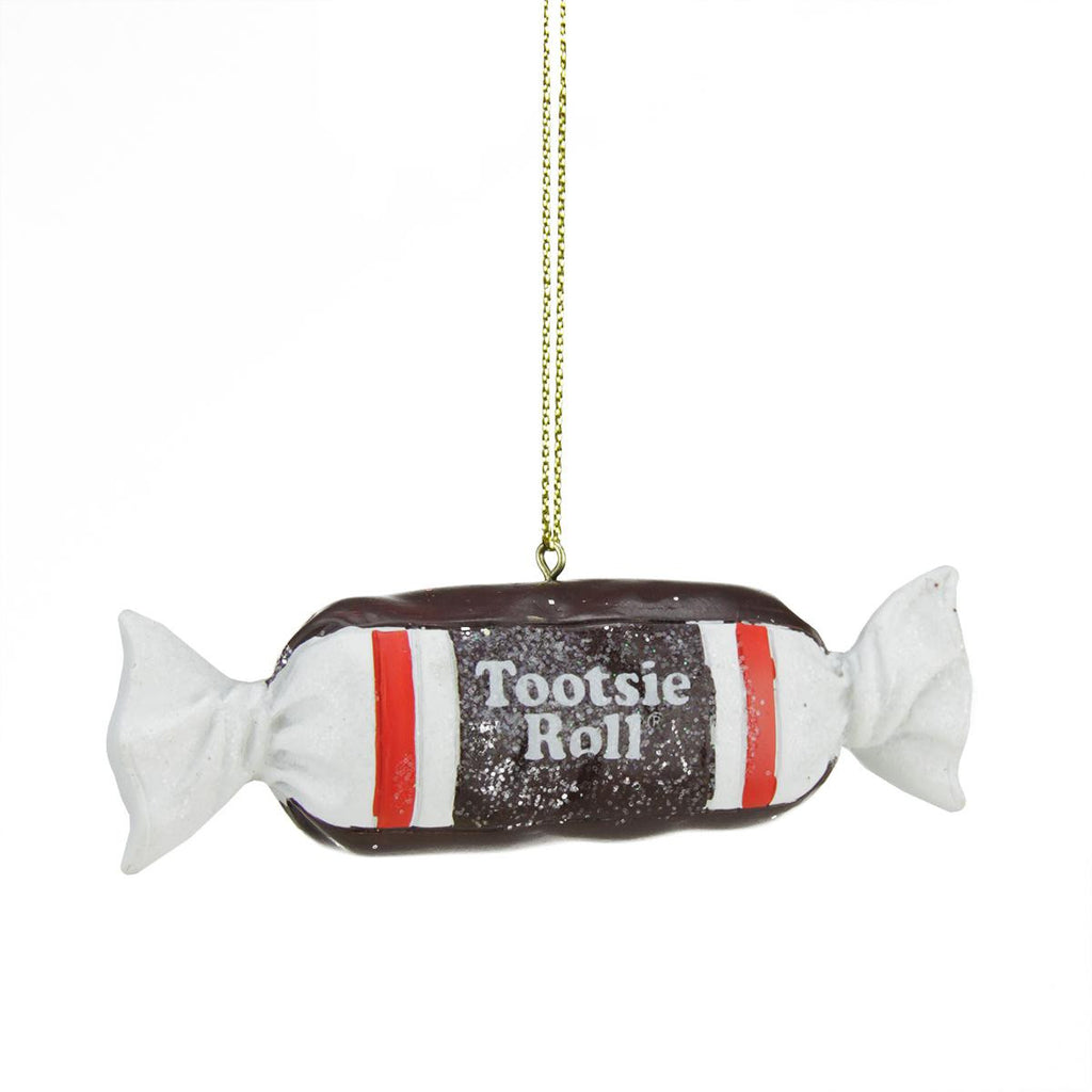 1" Candy Lane Tootsie Roll Orignal Chewy Chocholate Candy Christmas Ornament