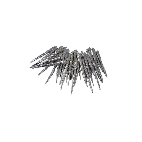 Club Pack of 36 Gunmetal Gray Shatterproof Icicle Christmas Ornaments 5"