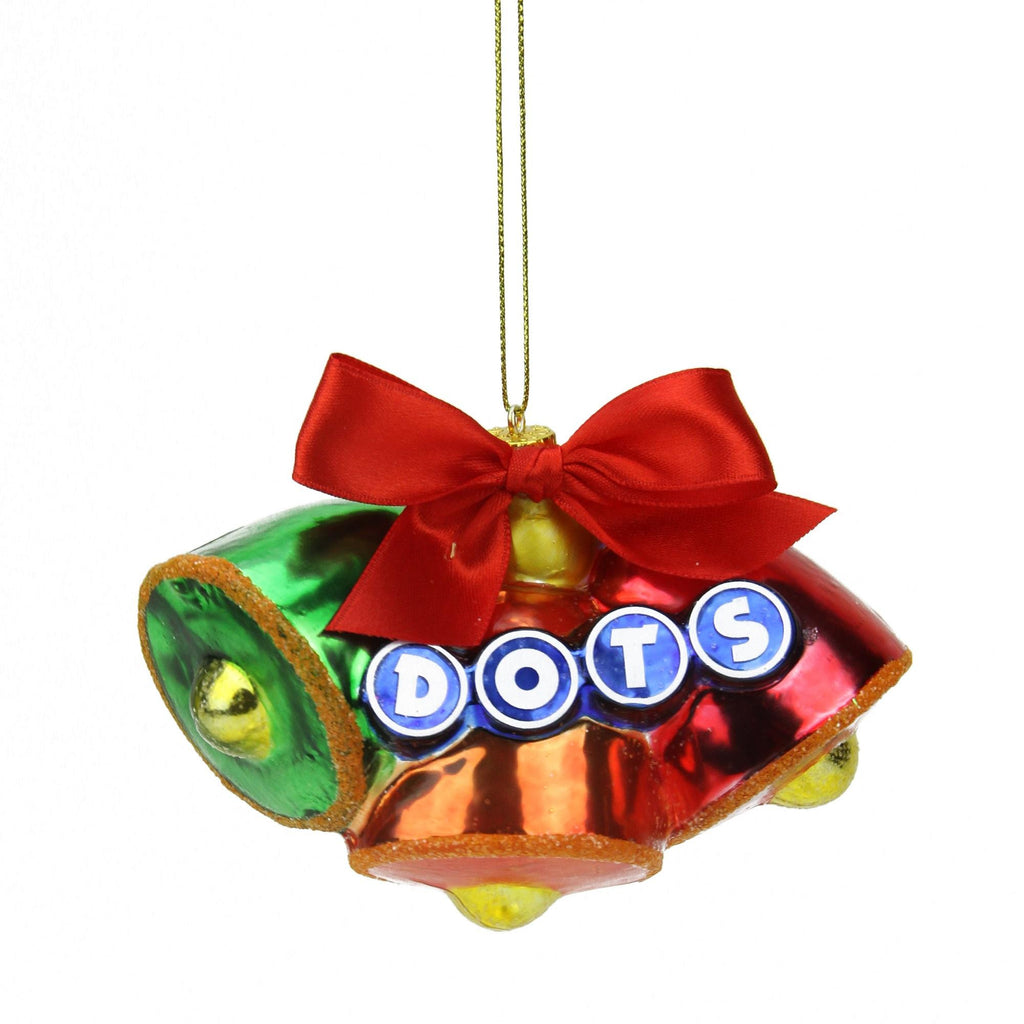 3" Candy Lane Tootsie Roll DOTS Orignal Gumdrop Candies Triple Bell Glass Christmas Ornament