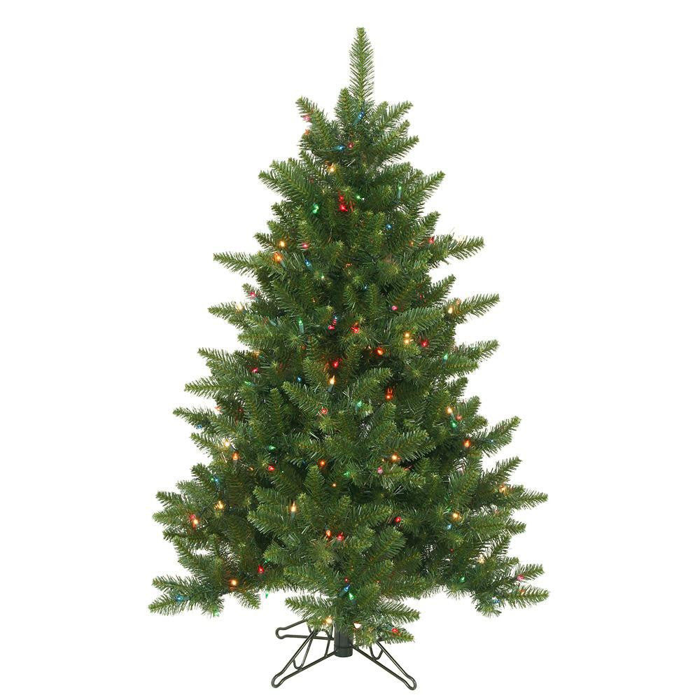 4' Pre-Lit Northern Dunhill Fir Full Artificial Christmas Tree - Multi-Color LED Lights