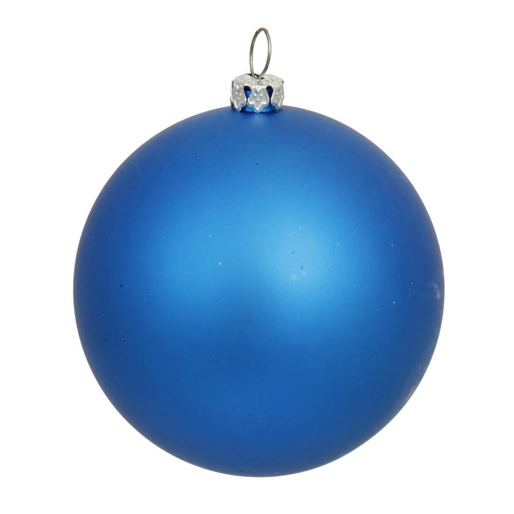 Matte Lavish Blue UV Resistant Commercial Shatterproof Christmas Ball Ornament 4" (100mm)