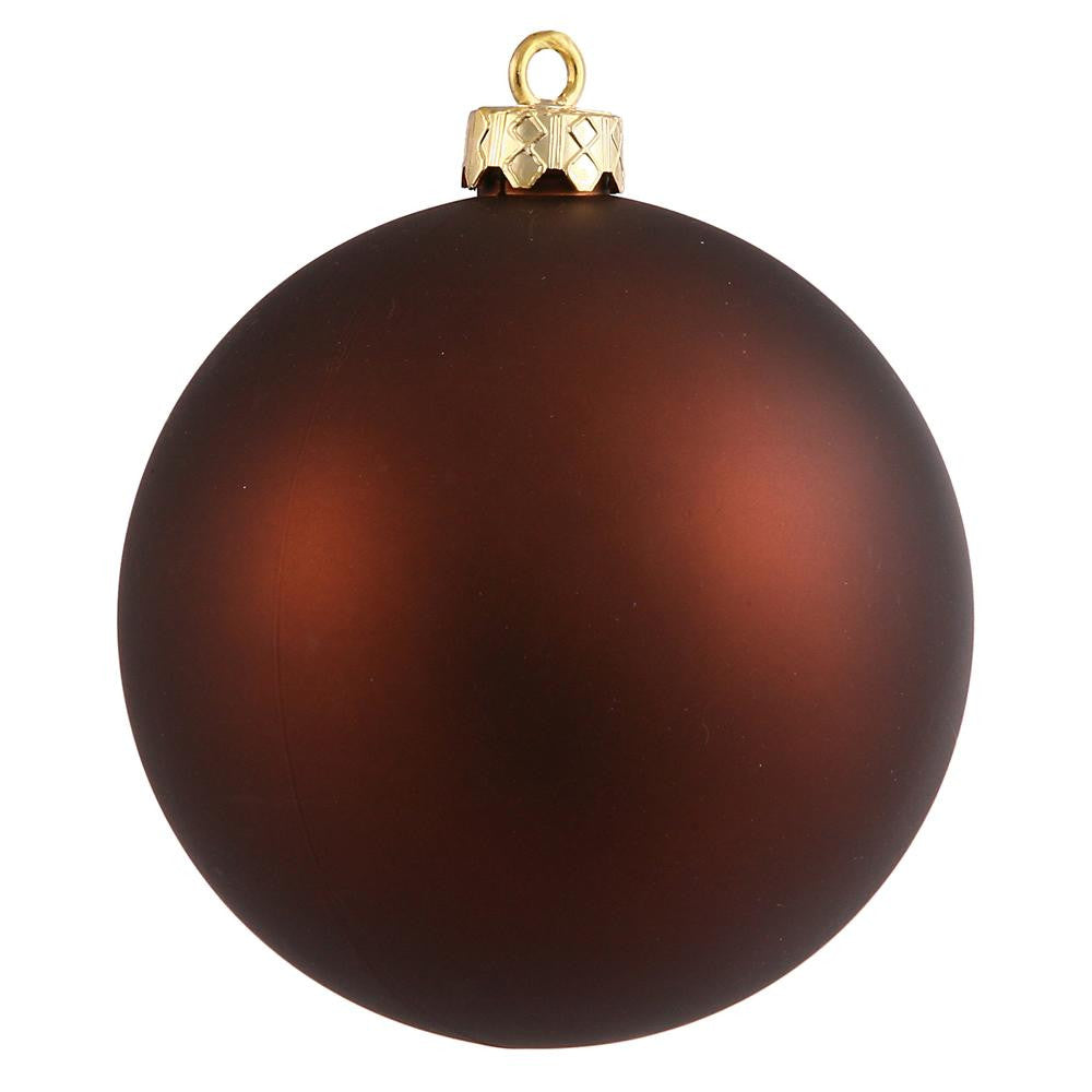 Matte Copper Brown UV Resistant Commercial Shatterproof Christmas Ball Ornament 4" (100mm)