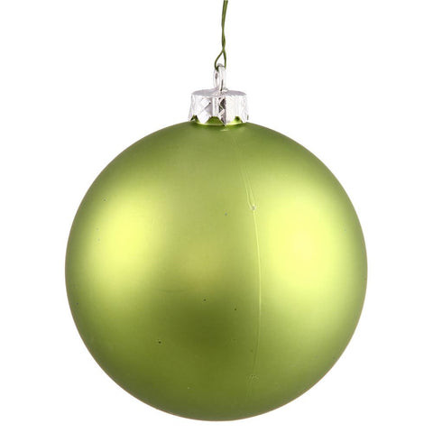 Matte Lime Green UV Resistant Commercial Shatterproof Christmas Ball Ornament 4" (100mm)