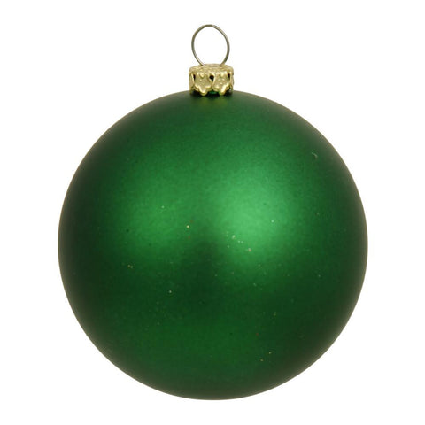 Matte Green  UV Resistant Commercial Shatterproof Christmas Ball Ornament 4" (100mm)