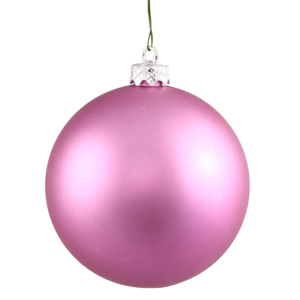 Matte Orchid Pink UV Resistant Commercial Shatterproof Christmas Ball Ornament 4" (100mm)