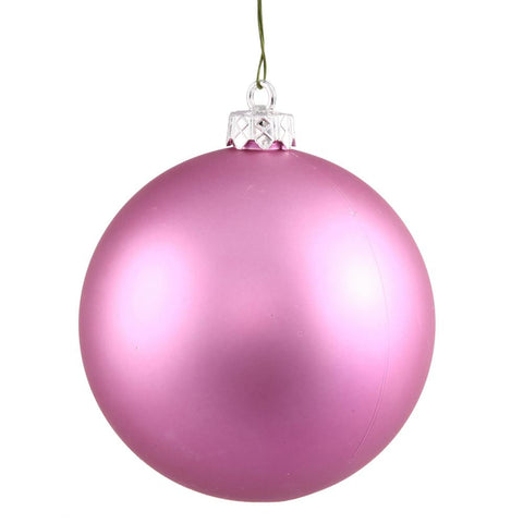 Matte Orchid Pink UV Resistant Commercial Shatterproof Christmas Ball Ornament 4" (100mm)