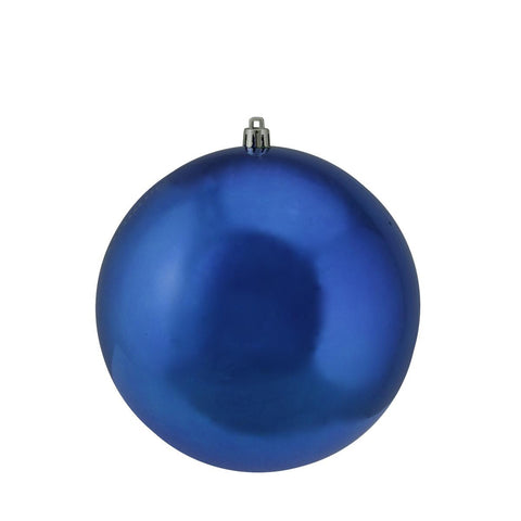 Shiny Lavish Blue UV Resistant Commercial Shatterproof Christmas Ball Ornament 6" (150mm)