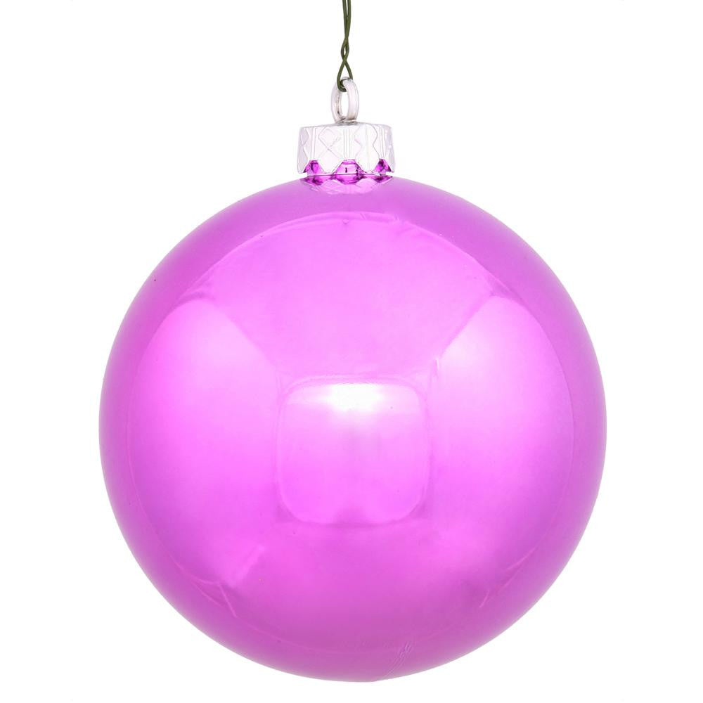 Shiny Orchid UV Resistant Commercial Drilled Shatterproof Christmas Ball Ornament 2.75" (70mm)