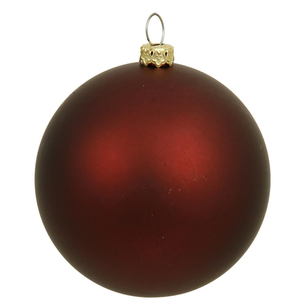 Matte Burgundy Red UV Resistant Commercial Shatterproof Christmas Ball Ornament 6" (150mm)