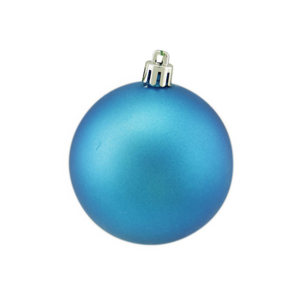 Matte Turquoise UV Resistant Commercial Drilled Shatterproof Christmas Ball Ornament 2.75" (70mm)