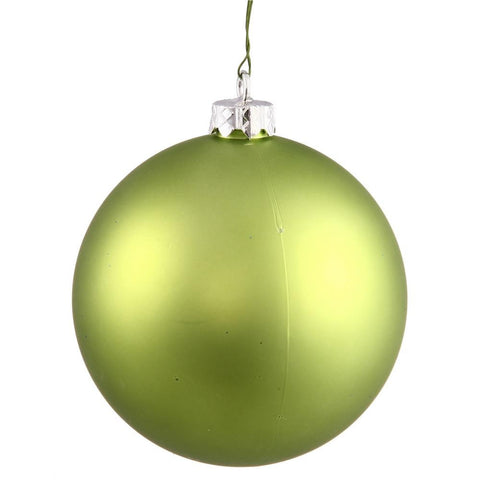 Matte Lime UV Resistant Commercial Drilled Shatterproof Christmas Ball Ornament 2.75" (70mm)