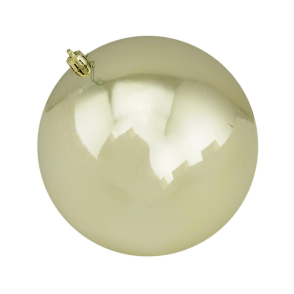 Shiny Champagne UV Resistant Commercial Shatterproof Christmas Ball Ornament 6" (150mm)