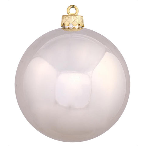 Shiny Champagne UV Resistant Commercial Drilled Shatterproof Christmas Ball Ornament 2.75" (70mm)