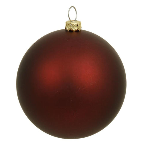 Matte Burgundy UV Resistant Commercial Drilled Shatterproof Christmas Ball Ornament 8" (200mm)