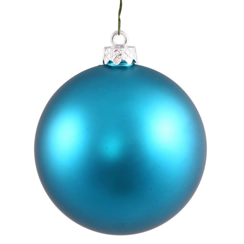 Matte Turquoise UV Resistant Commercial Drilled Shatterproof Christmas Ball Ornament 10" (250mm)