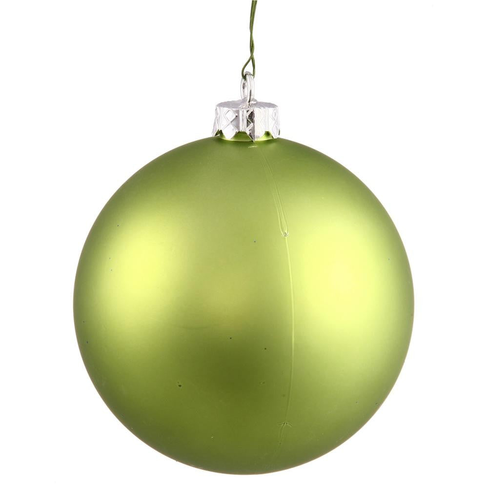 Matte Lime UV Resistant Commercial Drilled Shatterproof Christmas Ball Ornament 8" (200mm)