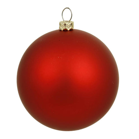 Matte Red UV Resistant Commercial Drilled Shatterproof Christmas Ball Ornament 15.75"(400mm)