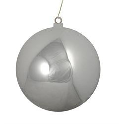 Shiny Silver UV Resistant Commercial Drilled Shatterproof Christmas Ball Ornament 15.75"(400mm)