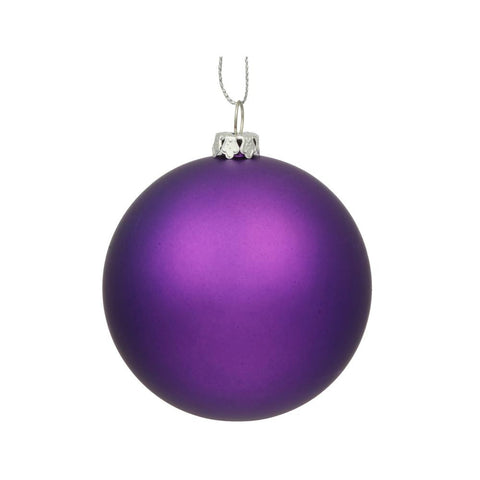 Matte Purple UV Resistant Commercial Drilled Shatterproof Christmas Ball Ornament 15.75"(400mm)