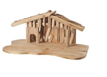 24" Wooden Religious Christmas Nativity Creche