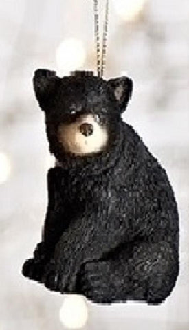 3" Wild Baby Black and Brown Bear Decorative Christmas Ornament