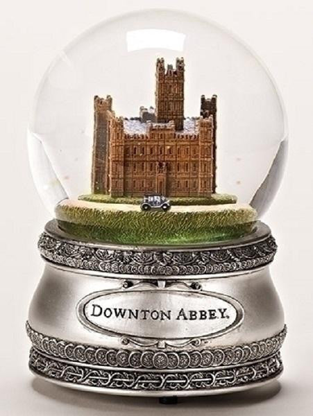 6.5" Downton Abbey Highclere Castle Musical Rotating Water Globe Glitterdome