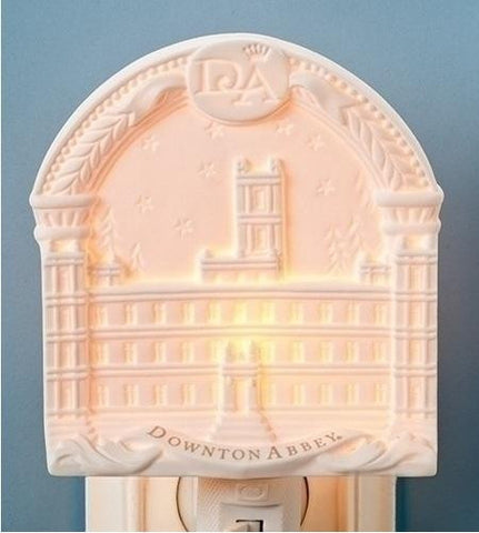 5.75" Arched Downton Abbey Highclere Castle Bisque Porcelain Decorative Night Light