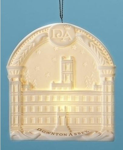 4.25" Arched Downton Abbey Highclere Castle Porcelain Decorative Christmas Ornament