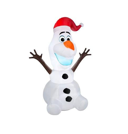 3.5' Inflatable Disney Frozen LED Lighted Olaf Christmas Yard Art Decoration