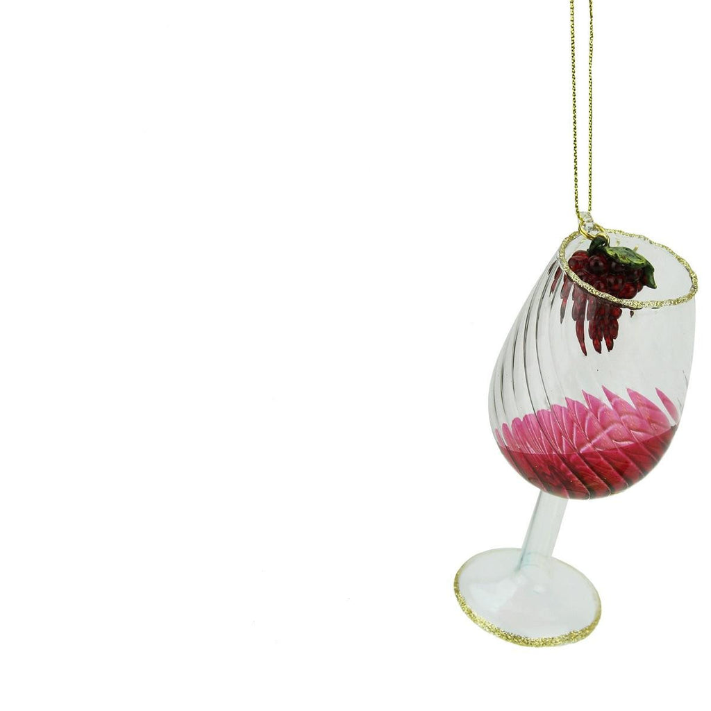 4.25" Tuscan Winery Red Wine Glass Christmas Ornament