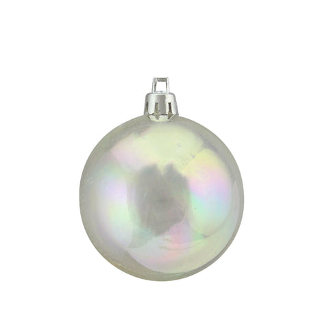 Clear Iridescent Shatterproof Christmas Ball Ornament 2.5" (60mm)