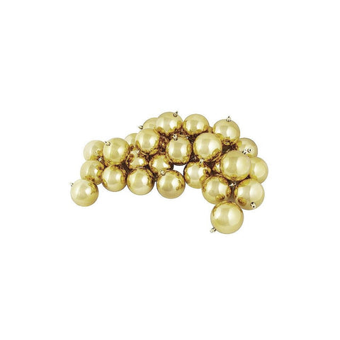 60ct Shiny Champagne Gold Shatterproof Christmas Ball Ornaments 2.5" (60mm)