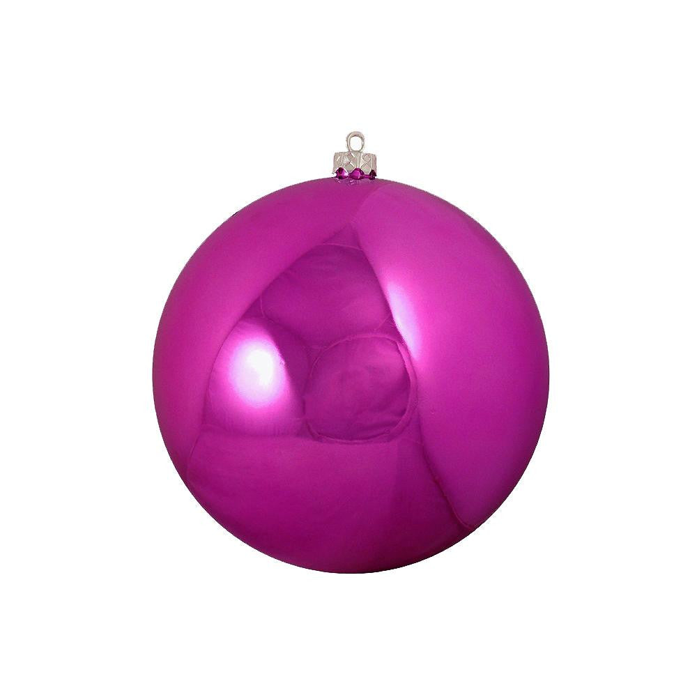 Shatterproof Shiny Light Magenta Pnk Christmas Ball Ornament 6" (150mm)